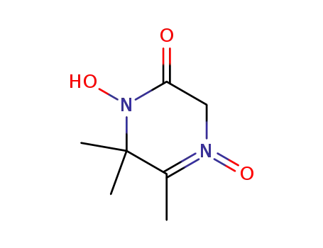 Molecular Structure of 89587-36-0 (2(1H)-Pyrazinone, 3,6-dihydro-1-hydroxy-5,6,6-trimethyl-, 4-oxide)