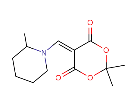Molecular Structure of 89044-58-6 (2,2-dimethyl-5-[(2-methylpiperidin-1-yl)methylidene]-1,3-dioxane-4,6-dione)