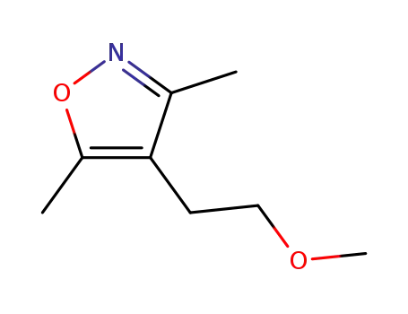 Molecular Structure of 83467-32-7 (Isoxazole, 4-(2-methoxyethyl)-3,5-dimethyl- (9CI))