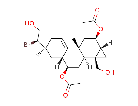 Acetic acid (1aS,1bS,3R,3aR,5S,7bR,9R,9aR)-3-acetoxy-5-((R)-1-bromo-2-hydroxy-ethyl)-1a-hydroxymethyl-5,7b-dimethyl-1a,1b,2,3,3a,4,5,6,7b,8,9,9a-dodecahydro-1H-cyclopropa[a]phenanthren-9-yl ester