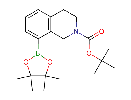 Molecular Structure of 893566-73-9 (2(1H)-ISOQUINOLINECARBOXYLIC ACID, 3,4-DIHYDRO-8-(4,4,5,5-TETRAMETHYL-1,3,2-DIOXABOROLAN-2-YL)-, 1,1-DIMETHYLETHYL ESTER)