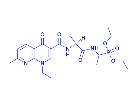 diethyl [1-({N-[(1-ethyl-7-methyl-4-oxo-1,4-dihydro-1,8-naphthyridin-3-yl)carbonyl]alanyl}amino)ethyl]phosphonate