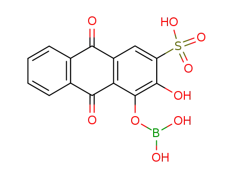 1-Boronyloxy-2-hydroxy-3-sulfo-anthrachinon-(9,10)-anion