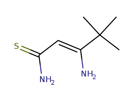 Molecular Structure of 82560-16-5 (2-Pentenethioamide, 3-amino-4,4-dimethyl-)