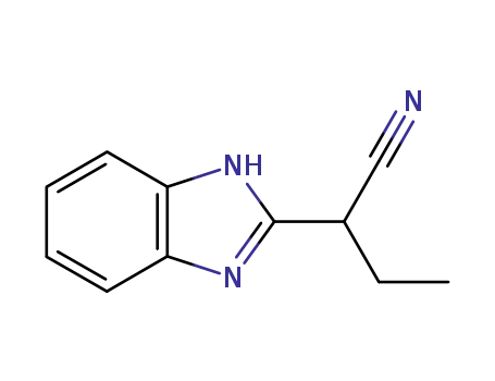 Molecular Structure of 831-19-6 (2-Benzimidazoleacetonitrile,alpha-ethyl-(6CI,7CI,8CI))