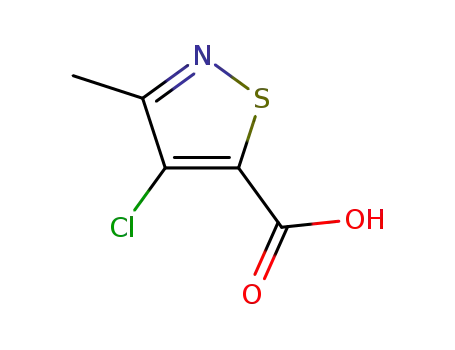 Molecular Structure of 89284-23-1 (5-Isothiazolecarboxylic acid, 4-chloro-3-methyl-)