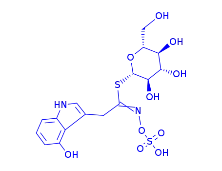 Molecular Structure of 83327-20-2 (4-Hydroxyglucobrassicin)