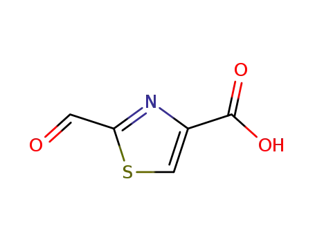 Molecular Structure of 89283-79-4 (4-Thiazolecarboxylic acid, 2-formyl- (7CI))