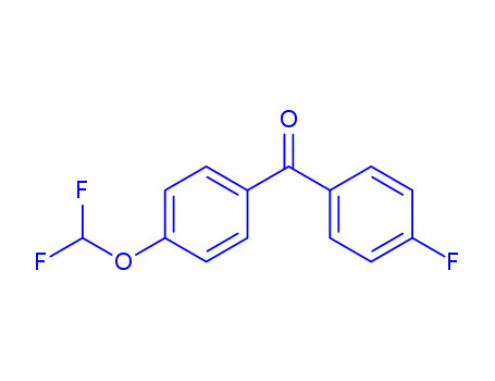 Molecular Structure of 89076-28-8 (4-difluoromethoxy-4'-fluorobenzophenone)