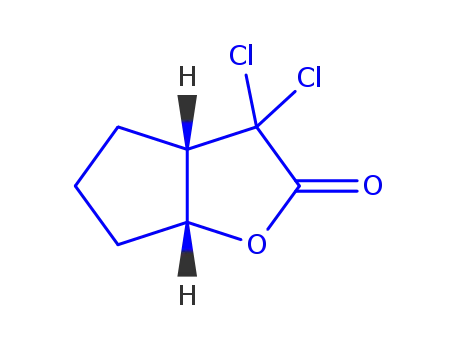 2H-사이클로펜타[b]푸란-2-온,3,3-디클로로헥사하이드로-,시스-(9CI)