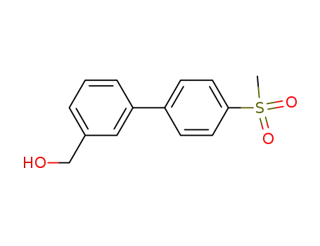 Molecular Structure of 893739-08-7 (3-(4-Methanesulfonylphenyl)benzyl alcohol)