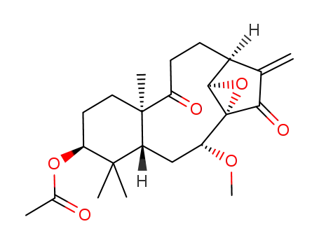 (1aR,2S,5aR,8S,9aR,11aR)-8-(Acetyloxy)-1a,2,3,4,5a,6,7,8,9,9a,10,11-dodecahydro-11-methoxy-5a,9,9-trimethyl-13-methylene-5H-2,11a-ethanobenzo[5,6]cyclodec[1,2-b]oxirene-5,12-dione