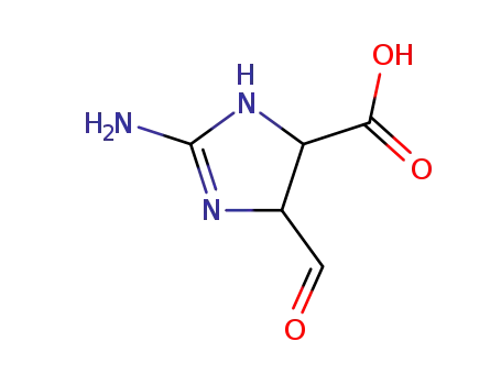 Molecular Structure of 89179-94-2 (2-Imidazoline-5-carboxylic acid, 2-amino-4-formyl- (7CI))