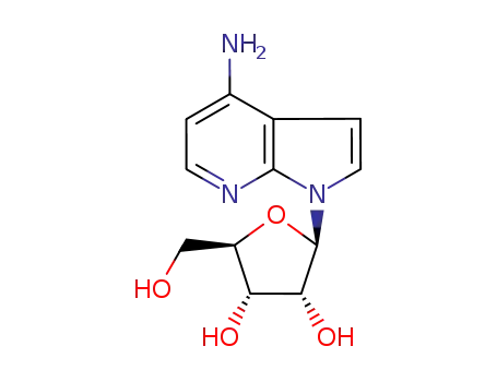 Molecular Structure of 83683-90-3 ((2R,3R,4R,5R)-2-(5-amino-2,9-diazabicyclo[4.3.0]nona-1,3,5,7-tetraen-9 -yl)-5-(hydroxymethyl)oxolane-3,4-diol)