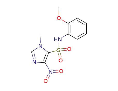Molecular Structure of 83498-84-4 (N-(2-methoxyphenyl)-1-methyl-4-nitro-1H-imidazole-5-sulfonamide)