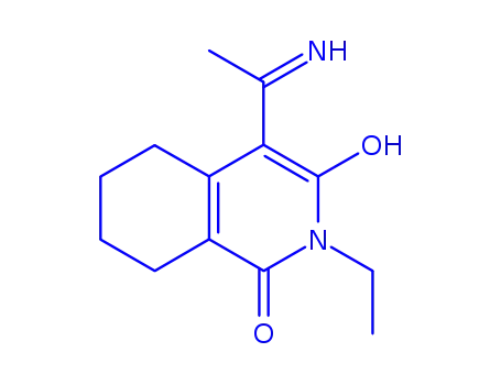 Molecular Structure of 89246-48-0 ((4Z)-4-(1-aminoethylidene)-2-ethyl-5,6,7,8-tetrahydroisoquinoline-1,3(2H,4H)-dione)
