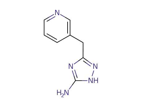 Molecular Structure of 83417-25-8 (5-(Pyridin-3-ylmethyl)-4H-1,2,4-triazol-3-amine)