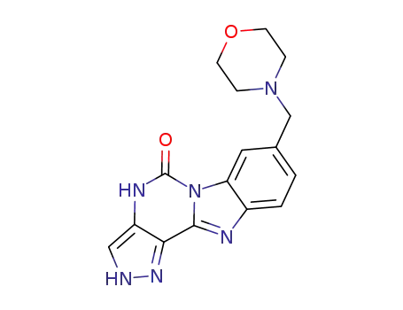 8-(morpholinomethyl)-2H-benzo[4,5]imidazo[1,2-c]pyrazol[3,4-e]pyrimidine-5(4H)-ketone