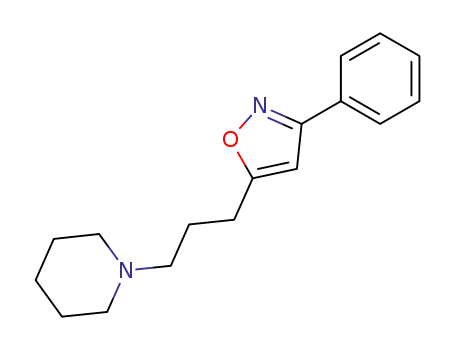 Molecular Structure of 895-73-8 (3-Phenyl-5-(3-(piperidin-1-yl)propyl)isoxazole)