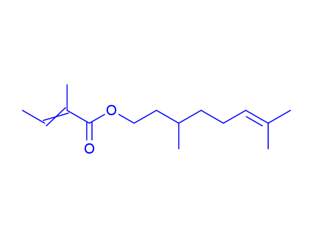 2-Butenoic acid,2-methyl-, 3,7-dimethyl-6-octen-1-yl ester, (2Z)-