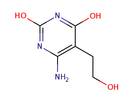 Molecular Structure of 89598-70-9 (6-amino-5-(2-hydroxyethyl)pyrimidine-2,4(1H,3H)-dione)