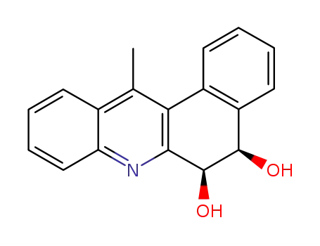 Molecular Structure of 83876-50-0 ((5R,6S)-12-methyl-5,6-dihydrobenzo[a]acridine-5,6-diol)