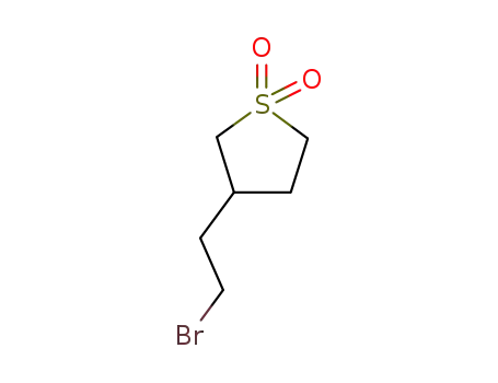Molecular Structure of 89599-51-9 (3-(2-bromoethyl)tetrahydrothiophene 1,1-dioxide)