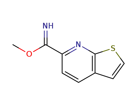 Molecular Structure of 89723-15-9 (Thieno[2,3-b]pyridine-6-carboximidic acid, methyl ester)