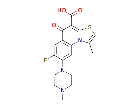 5H-Thiazolo[3,2-a]quinoline-4-carboxylicacid, 7-fluoro-1-methyl-8-(4-methyl-1-piperazinyl)-5-oxo-