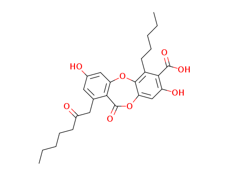 11H-Dibenzo[b,e][1,4]dioxepin-7-carboxylicacid, 3,8-dihydroxy-11-oxo-1-(2-oxoheptyl)-6-pentyl-
