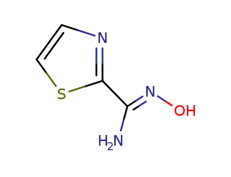 Molecular Structure of 89829-62-9 (2-Thiazolecarboximidamide,  N-hydroxy-)