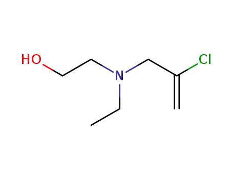 Molecular Structure of 89796-42-9 (2-[(2-chloroprop-2-en-1-yl)(ethyl)amino]ethanol)