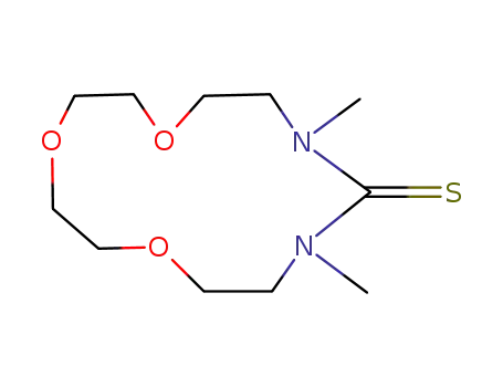 Molecular Structure of 89863-08-1 (10,12-Dimethyl-1,4,7-trioxa-10,12-diazacyclotetradecane-11-thione)