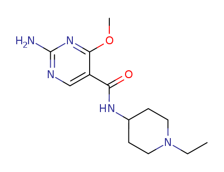2-Amino-N-(1-ethyl-4-piperidyl)-4-methoxy-5-pyrimidinecarboxamide