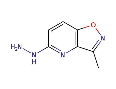 Molecular Structure of 83988-38-9 (Isoxazolo[4,5-b]pyridin-5(4H)-one, 3-methyl-, hydrazone (9CI))