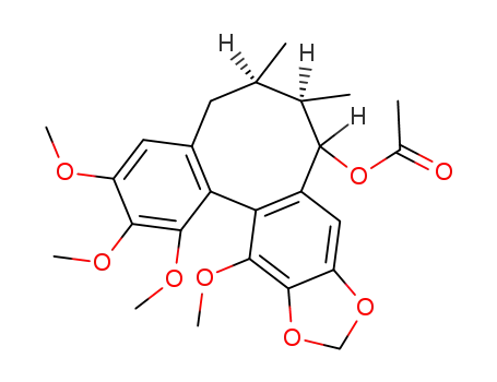 1,2,3,13-Tetramethoxy-6,7-dimethyl-5,6,7,8-tetrahydrobenzo[3',4']cycloocta[1',2':4,5]benzo[1,2-d][1,3]dioxol-8-yl acetate