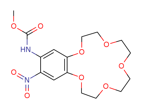 Carbamicacid,(2,3,5,6,8,9,11,12-octahydro-16-nitro-1,4,7,10,13-benzopentaoxacyclopentadecin-15-yl)-,methyl ester (9CI) cas  83935-77-7