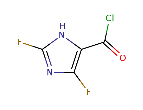 Molecular Structure of 89676-64-2 (1H-Imidazole-4-carbonyl chloride, 2,5-difluoro- (9CI))