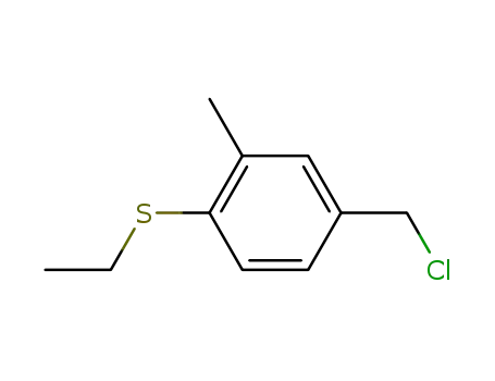 Molecular Structure of 67272-96-2 (Benzene, 4-(chloromethyl)-1-(ethylthio)-2-methyl-)