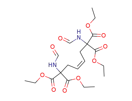Molecular Structure of 78387-07-2 (1,6-bis-formylamino-hex-3<i>c</i>-ene-1,1,6,6-tetracarboxylic acid tetraethyl ester)