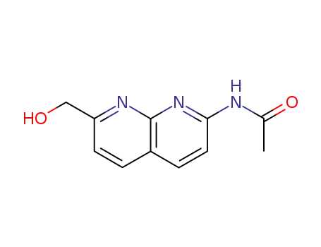 Molecular Structure of 898257-87-9 (Acetamide,  N-[7-(hydroxymethyl)-1,8-naphthyridin-2-yl]-)