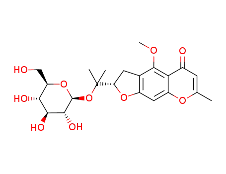 4-methoxy-7-methyl-2-[2-[(2S,3R,4S,5S,6R)-3,4,5-trihydroxy-6-(hydroxymethyl)oxan-2-yl]oxypropan-2-yl]-2,3-dihydrofuro[3,2-g]chromen-5-one