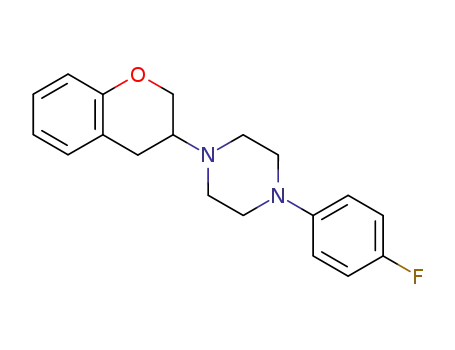 Molecular Structure of 83823-55-6 (1-(3,4-Dihydro-2H-1-benzopyran-3-yl)-4-(4-fluorophenyl)piperazine)
