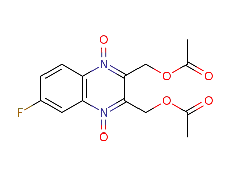 2,3-퀴녹살린디메탄올, 6-플루오로-, 디아세테이트(에스테르), 1,4-디옥사이드