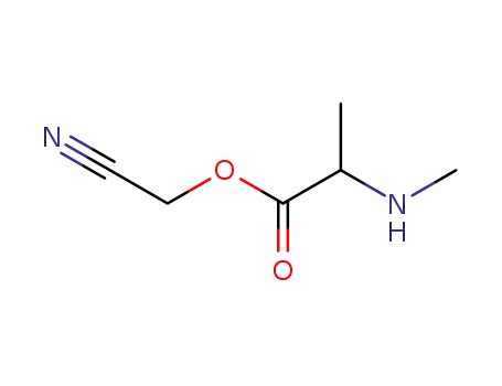 Molecular Structure of 89600-78-2 (Alanine, N-methyl-, ester with glycolonitrile (7CI))