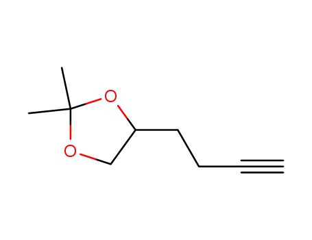 Molecular Structure of 895540-64-4 (1,3-Dioxolane,  4-(3-butynyl)-2,2-dimethyl-  (9CI))