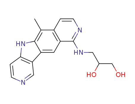Molecular Structure of 83948-01-0 (3-[(6-Methyl-5H-pyrido[3',4':4,5]pyrrolo[2,3-g]isoquinolin-10-yl)amino]-1,2-propanediol)