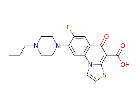 5H-Thiazolo(3,2-a)quinoline-4-carboxylic acid, 7-fluoro-5-oxo-8-(4-(2- propenyl)-1-piperazinyl)-
