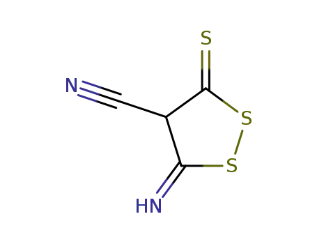 Molecular Structure of 89797-56-8 (3-imino-5-sulfanylidene-dithiolane-4-carbonitrile)