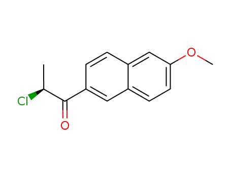 Molecular Structure of 102849-61-6 (1-Propanone, 2-chloro-1-(6-methoxy-2-naphthalenyl)-, (S)-)